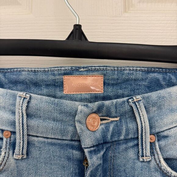 MOTHER Looker Ankle Fray Size 25 Light Wash Au Revoir High Waisted - Picture 4 of 8